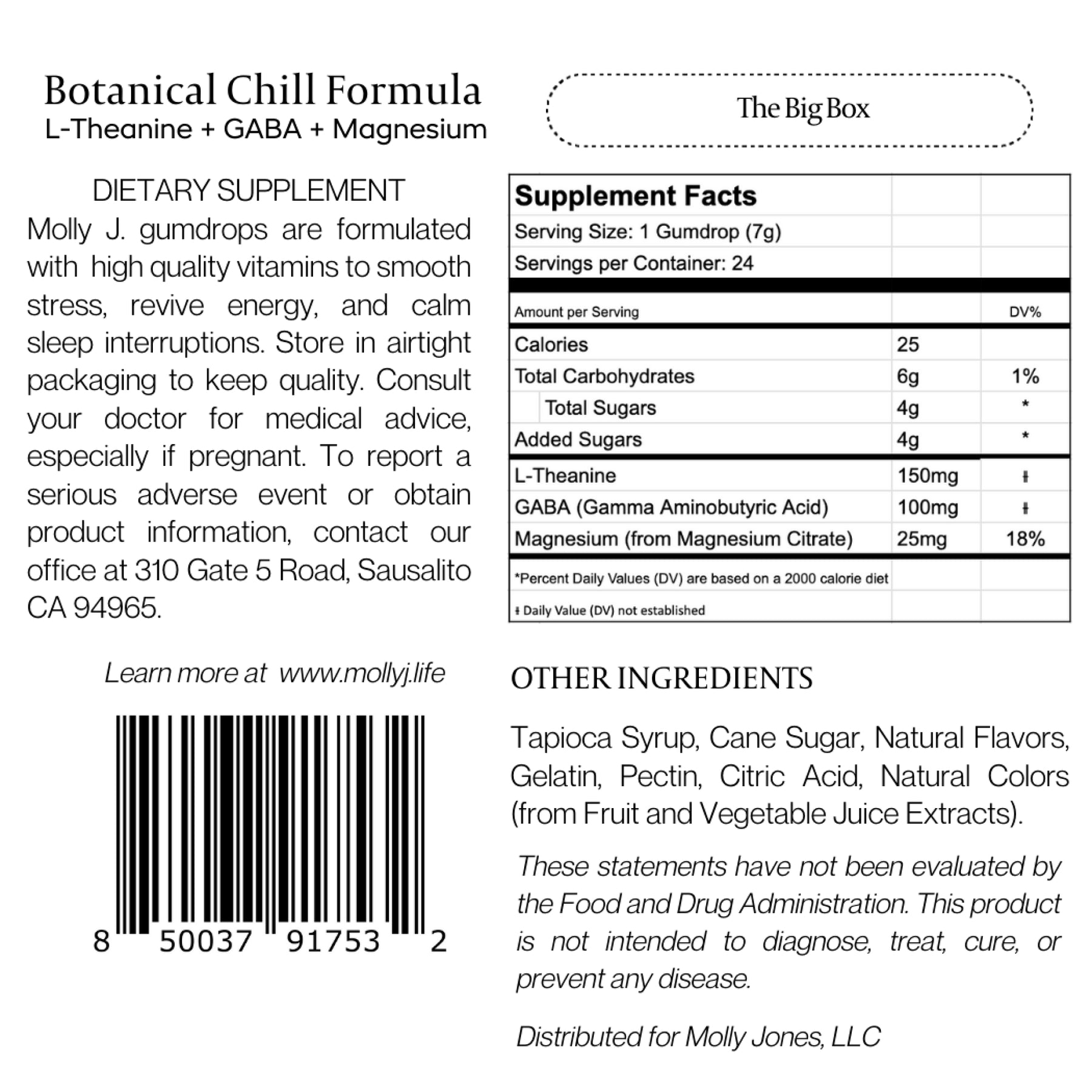 Big Box Botanical Chill Formula